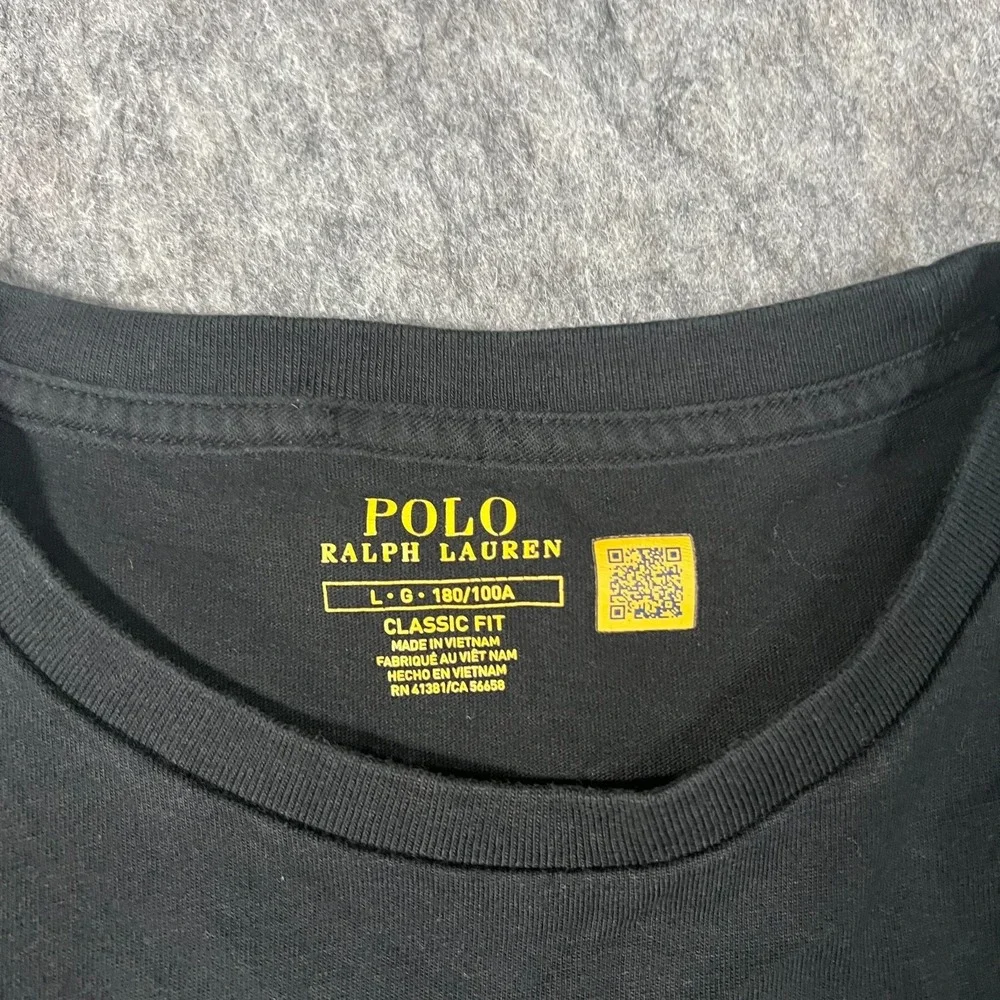 Polo Ralph Lauren Men's Long Sleeve T-Shirt Size Large Black‎ Classic Fit Top